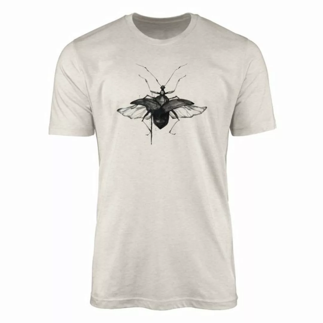 Sinus Art T-Shirt Herren Shirt 100% Bio-Baumwolle T-Shirt Aquarell Motiv Kä günstig online kaufen