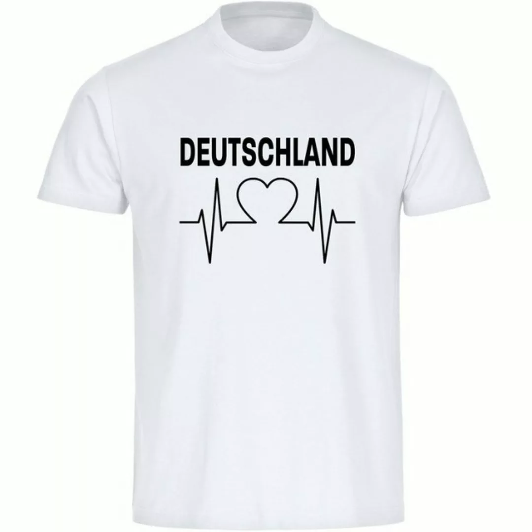 multifanshop T-Shirt Herren Deutschland - Herzschlag - Männer günstig online kaufen