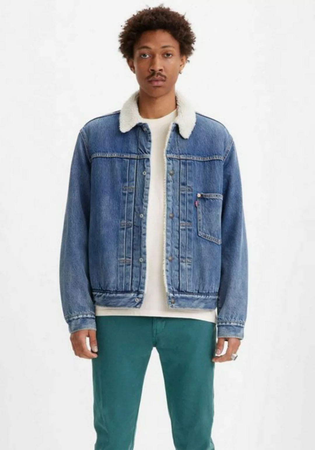 Levi's® Jeansjacke SHERPA TRUCKER mit warmem Sherpa-Futter günstig online kaufen