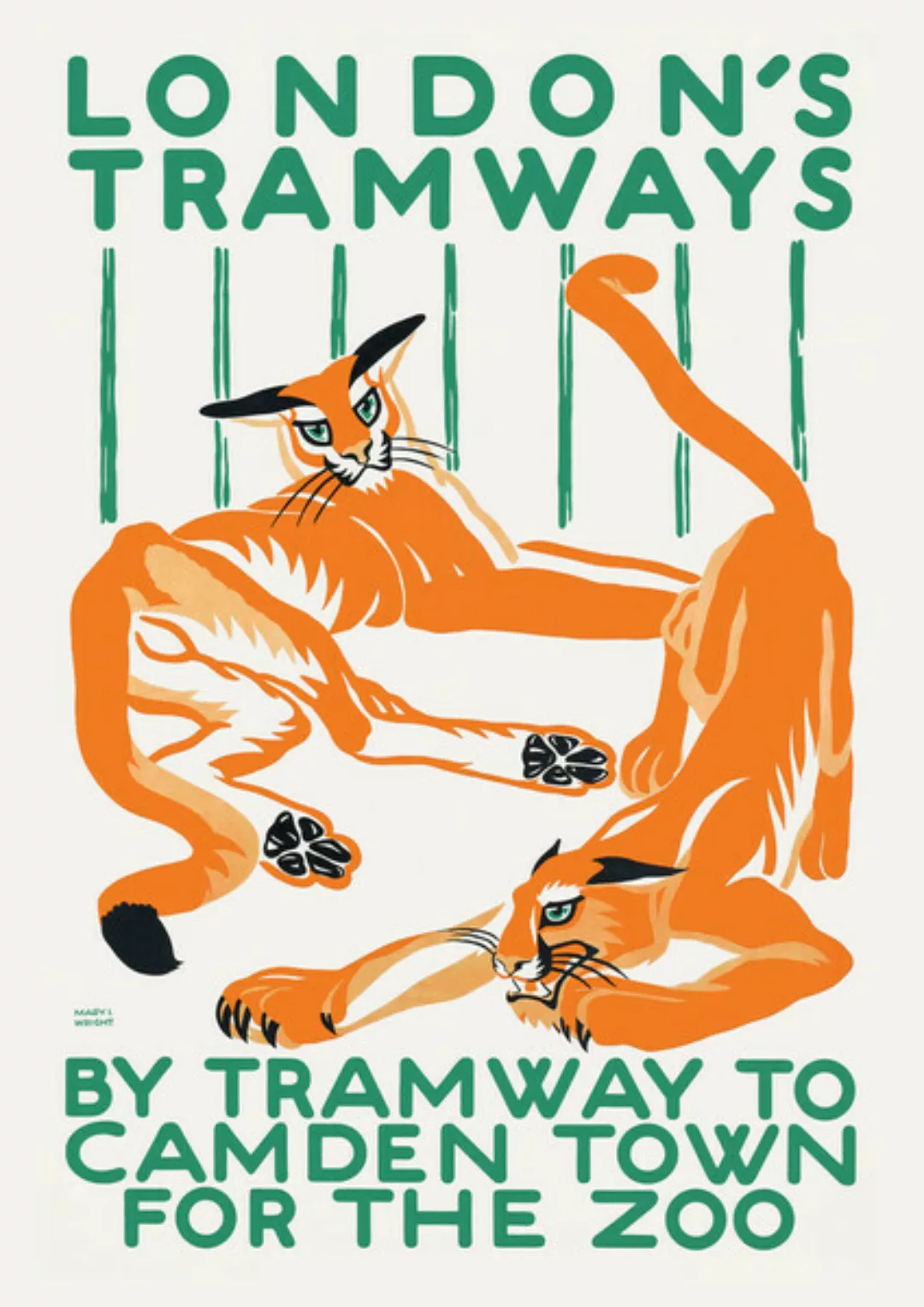 Poster / Leinwandbild - London's Tramways - By Tramway To Camden Town For T günstig online kaufen