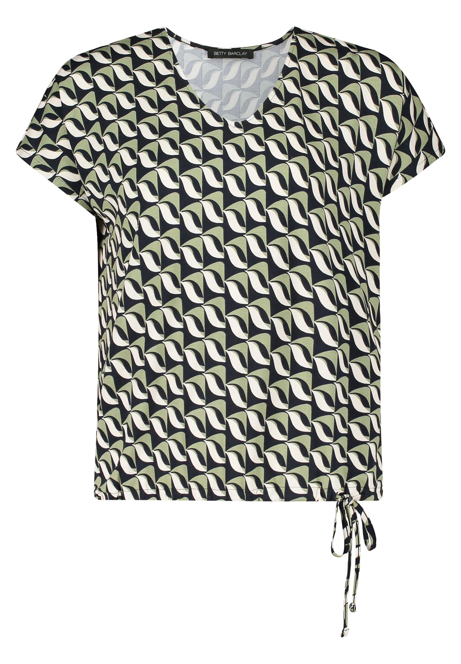 Betty Barclay Kurzarmshirt "Betty Barclay Damen Printshirt mit V-Ausschnitt günstig online kaufen