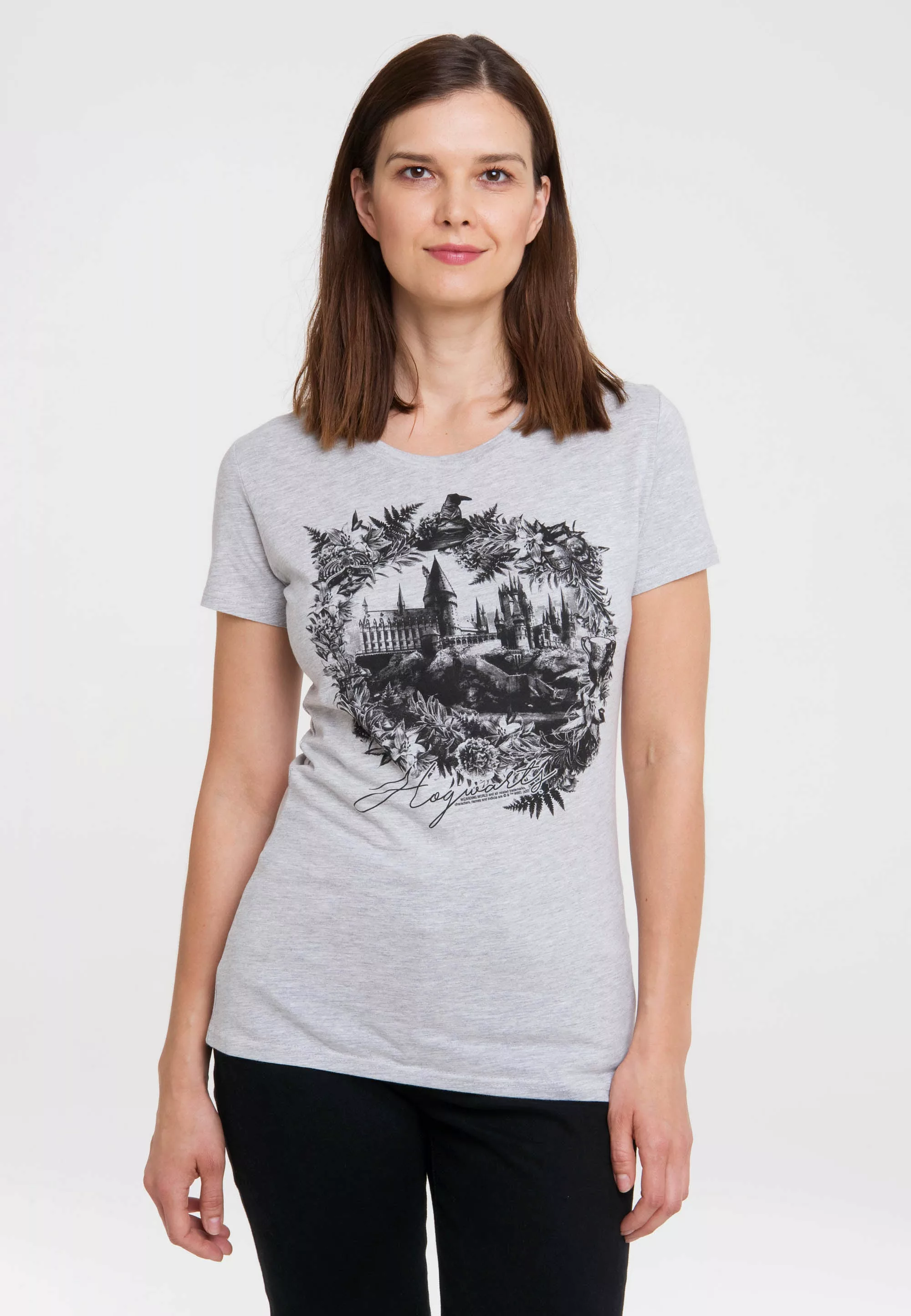 LOGOSHIRT T-Shirt "Harry Potter - Hogwarts Schloss", mit tollem Hogwarts-Pr günstig online kaufen