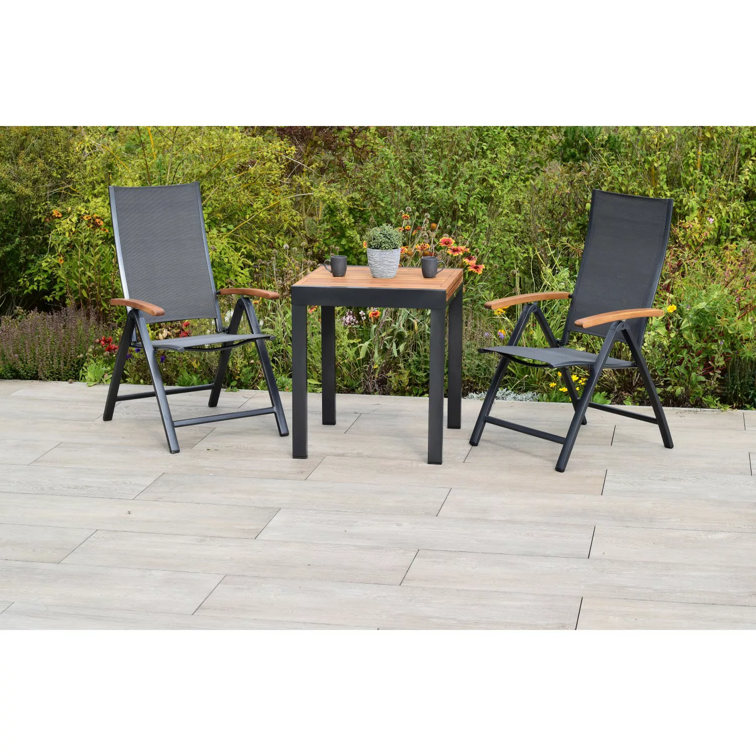 Merxx Toblino Set 3-tlg. mit Balkon-Tisch Ausziehbar 65/130 x 65 cm günstig online kaufen