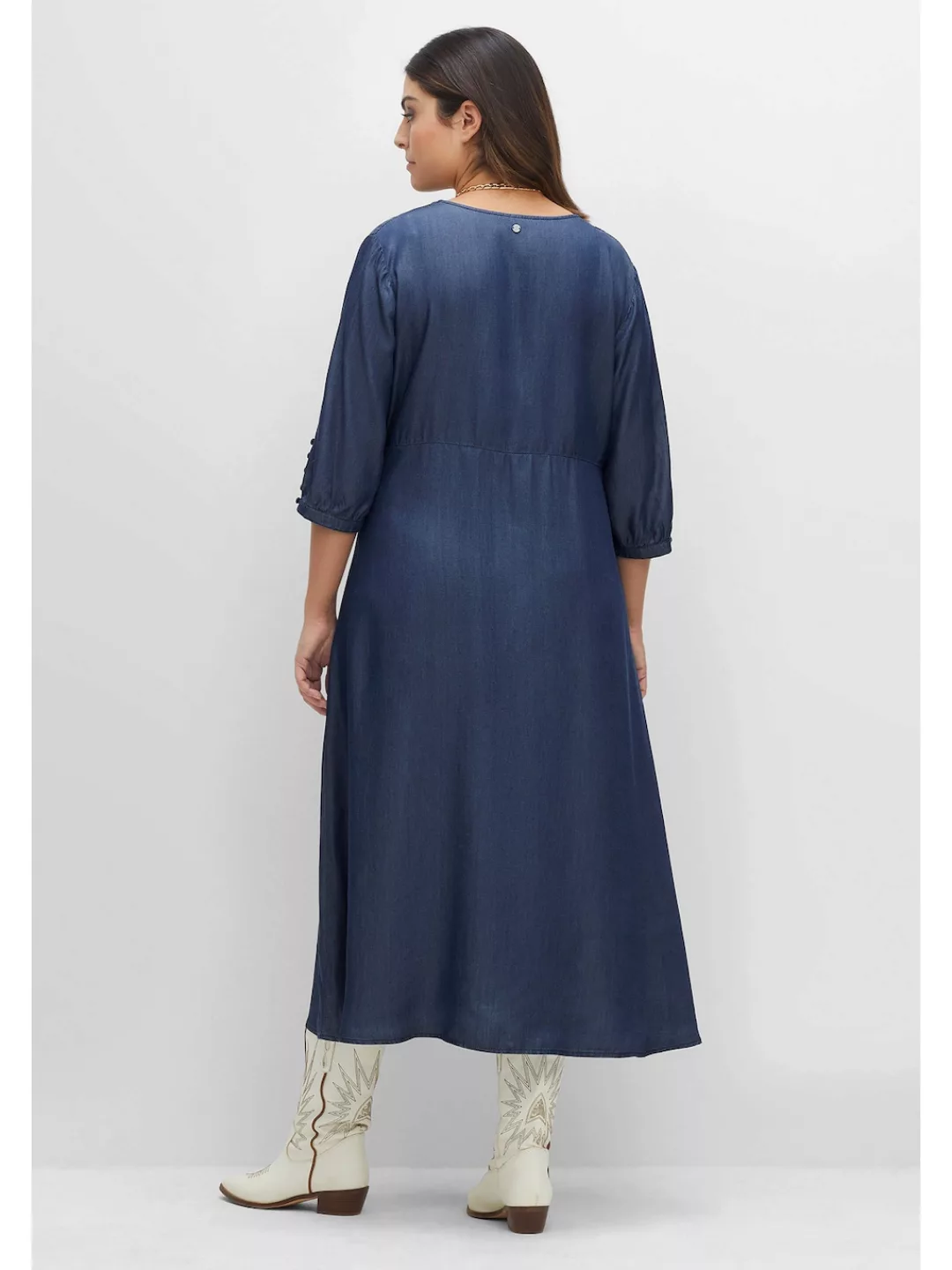 Sheego Jeanskleid "Große Größen", aus angenehmem Lyocell in Denimoptik günstig online kaufen