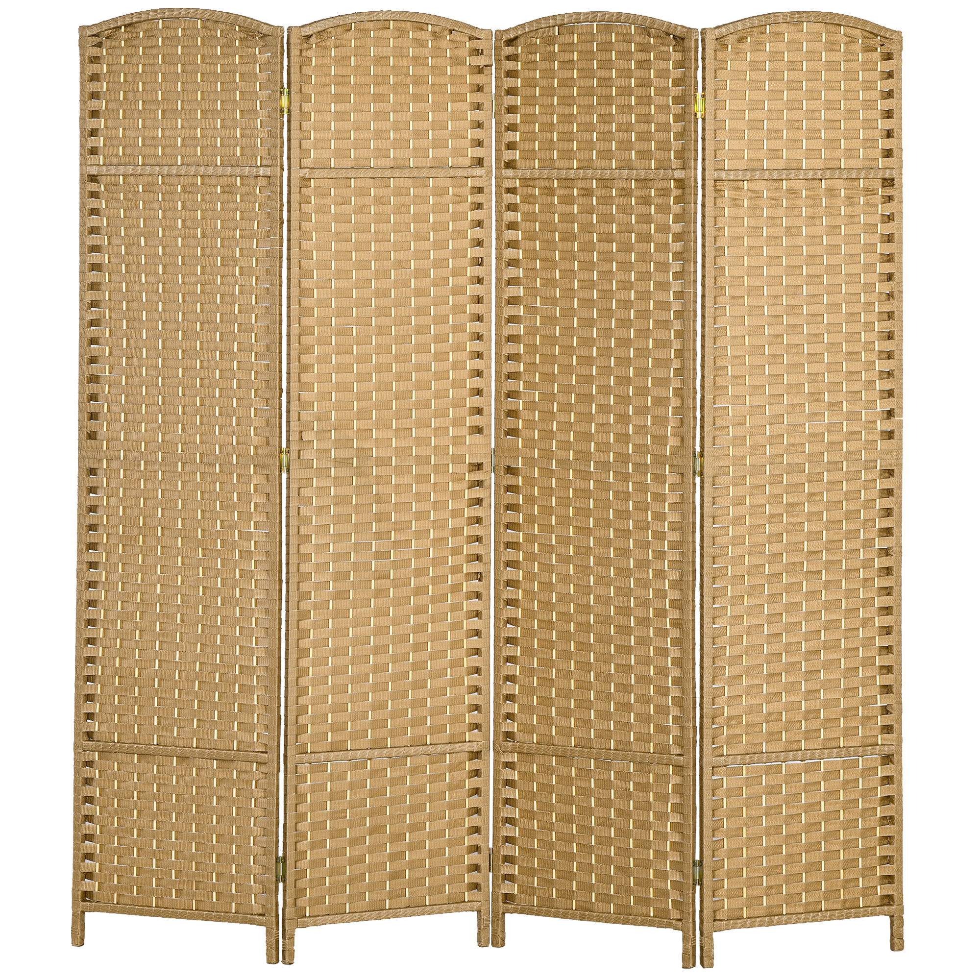 HOMCOM Paravent 4-teilig 160 x 170 cm Raumteiler Faltbar Trennwand aus Bamb günstig online kaufen