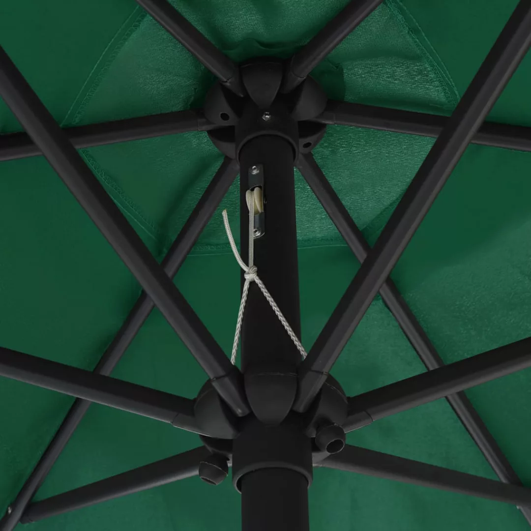 Sonnenschirm Mit Led-leuchten & Aluminium-mast 270 Cm Grün günstig online kaufen