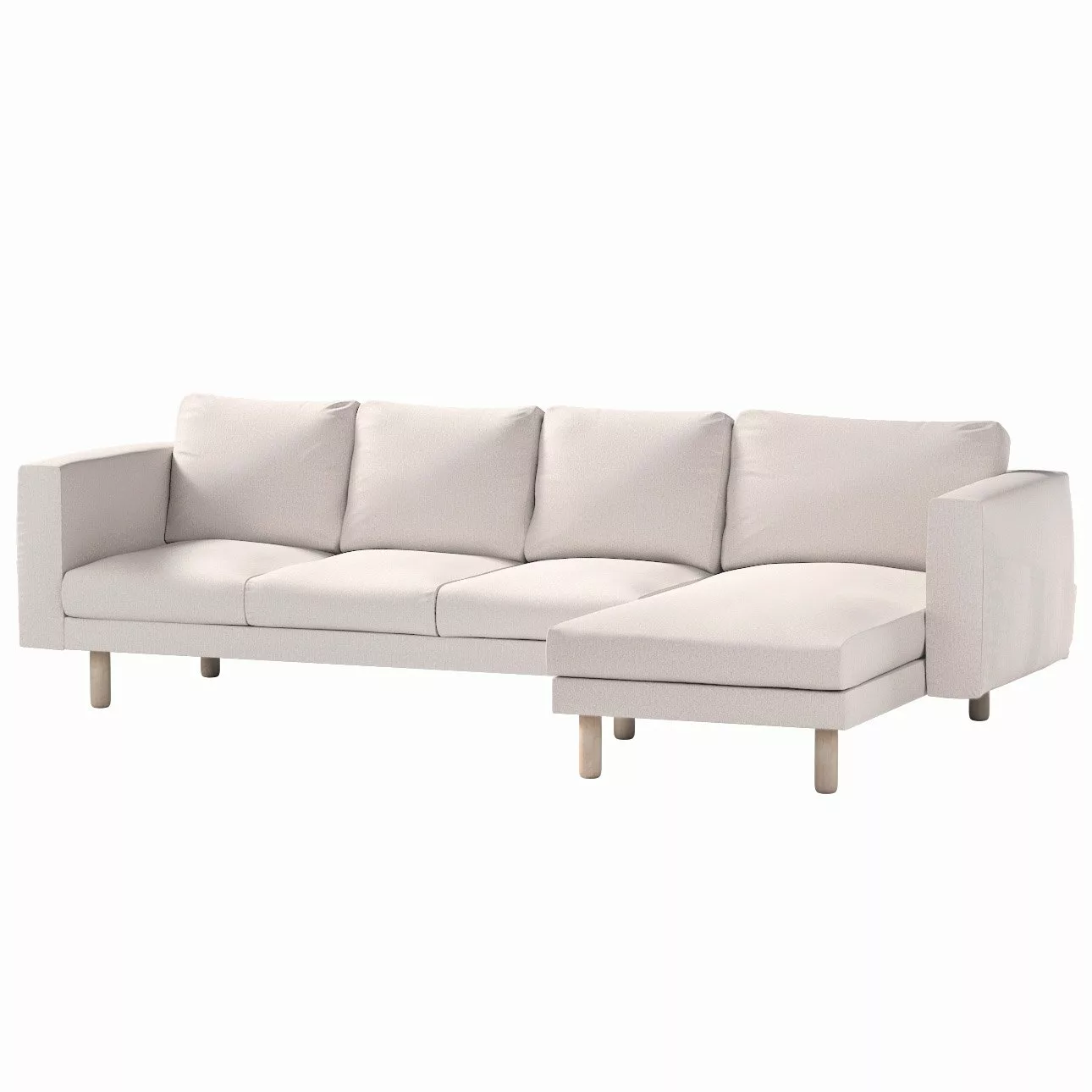 Bezug für Norsborg 4-Sitzer Sofa mit Recamiere, hellbeige, Norsborg Bezug f günstig online kaufen