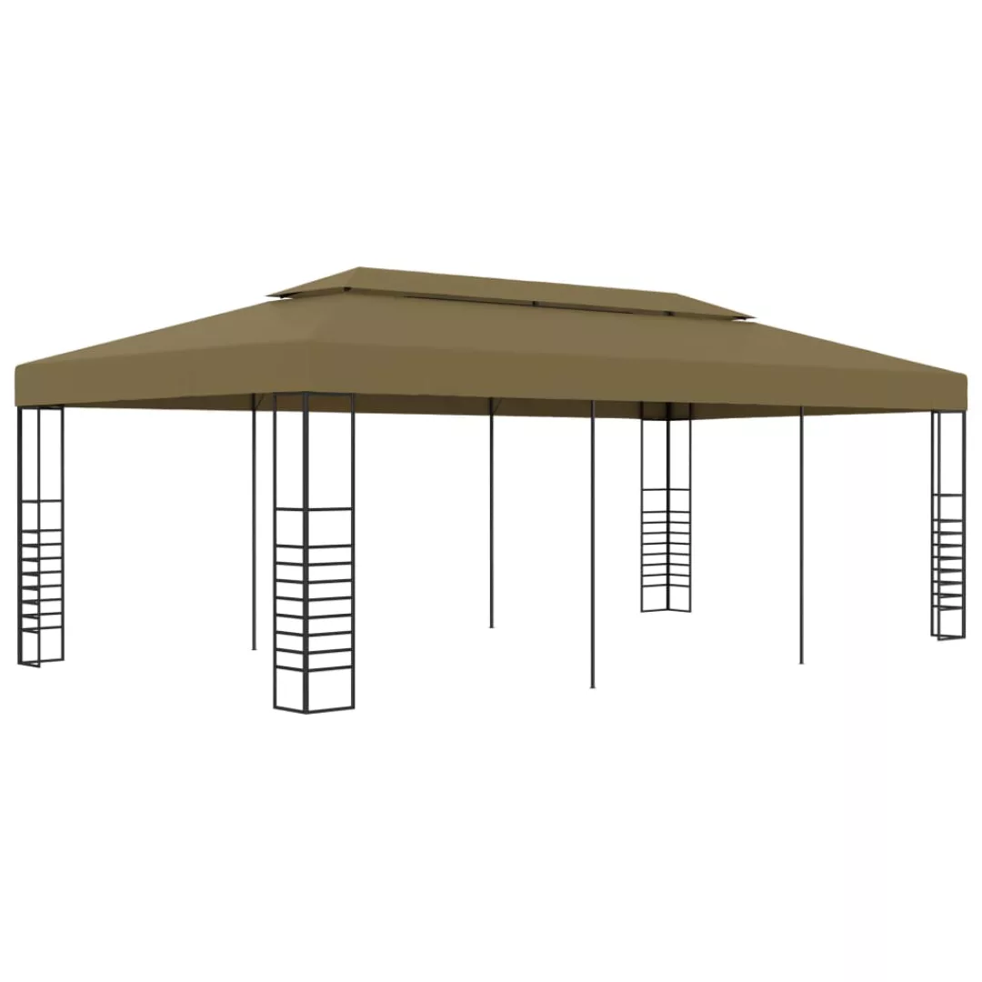 Gartenpavillon 6x3x2,7 M Taupe 180 G/m² günstig online kaufen