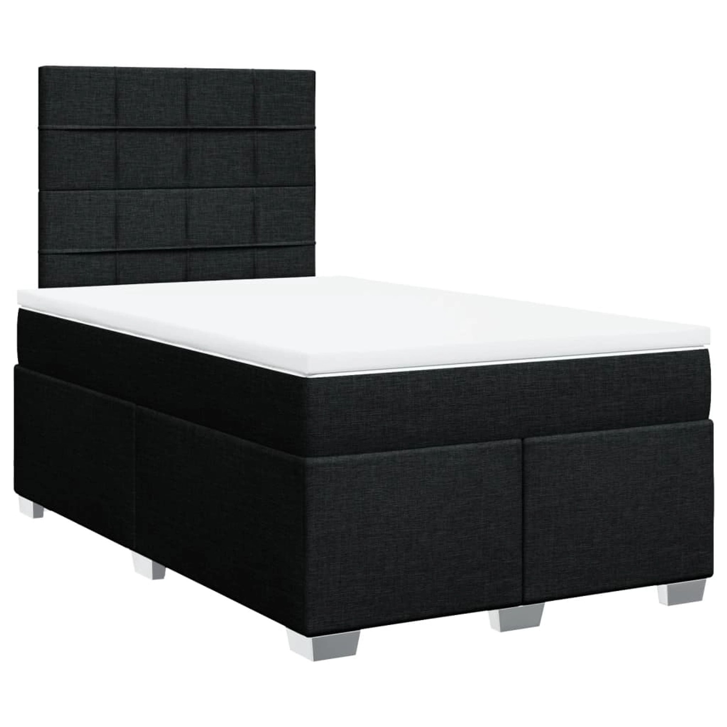 vidaXL Boxspringbett mit Matratze Schwarz 120x190 cm Stoff2099649 günstig online kaufen