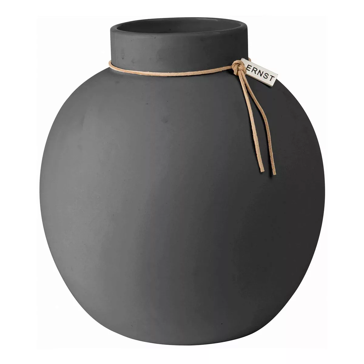 Ernst Vase Steinzeug dunkelgrau 22cm günstig online kaufen