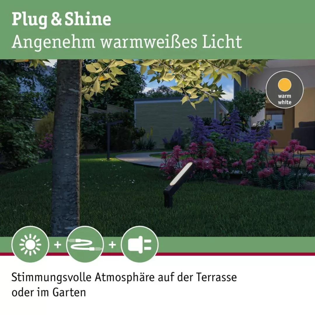 Paulmann Plug & Shine Sockellampe Ito vertikal günstig online kaufen