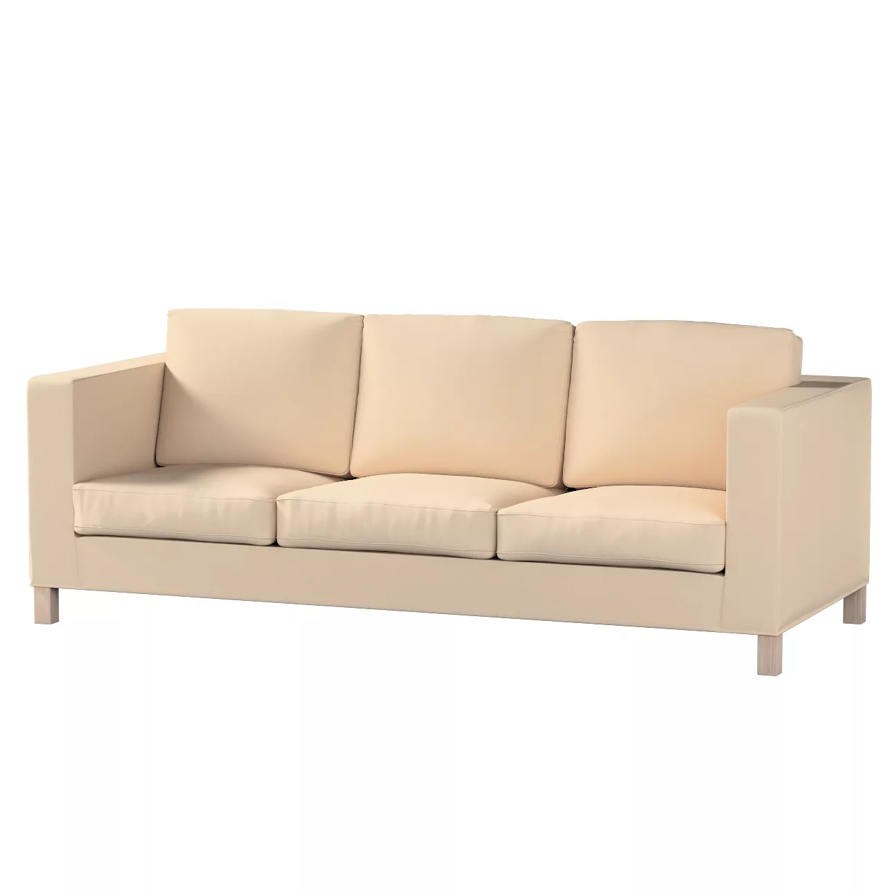 Bezug für Karlanda 3-Sitzer Sofa nicht ausklappbar, kurz, creme-beige, Bezu günstig online kaufen