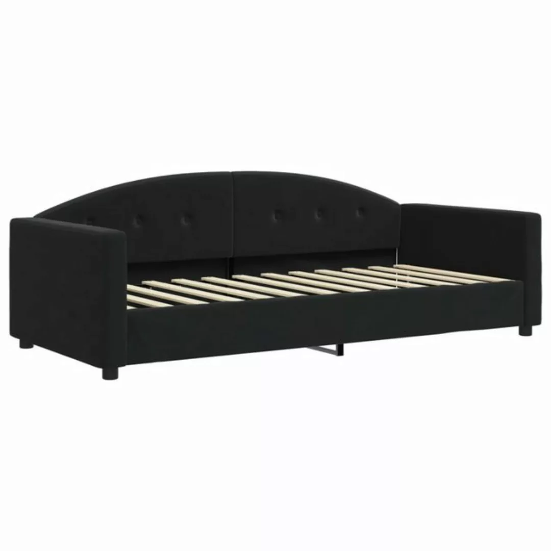 furnicato Bett Tagesbett Schwarz 90x200 cm Samt günstig online kaufen