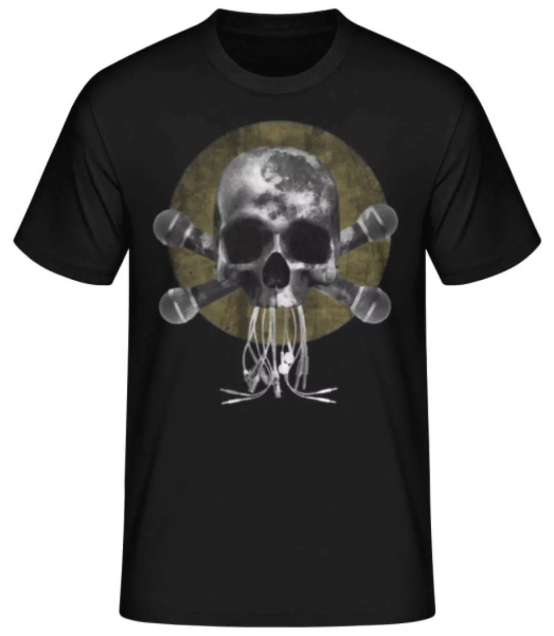 Totenkopf Mit Mikrofonen · Männer Basic T-Shirt günstig online kaufen