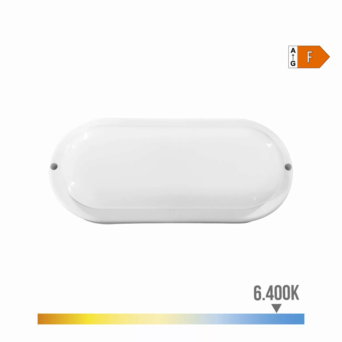 Led-deckenleuchte Edm Oval Weiß 18 W F 1820 Lm (6400 K) günstig online kaufen