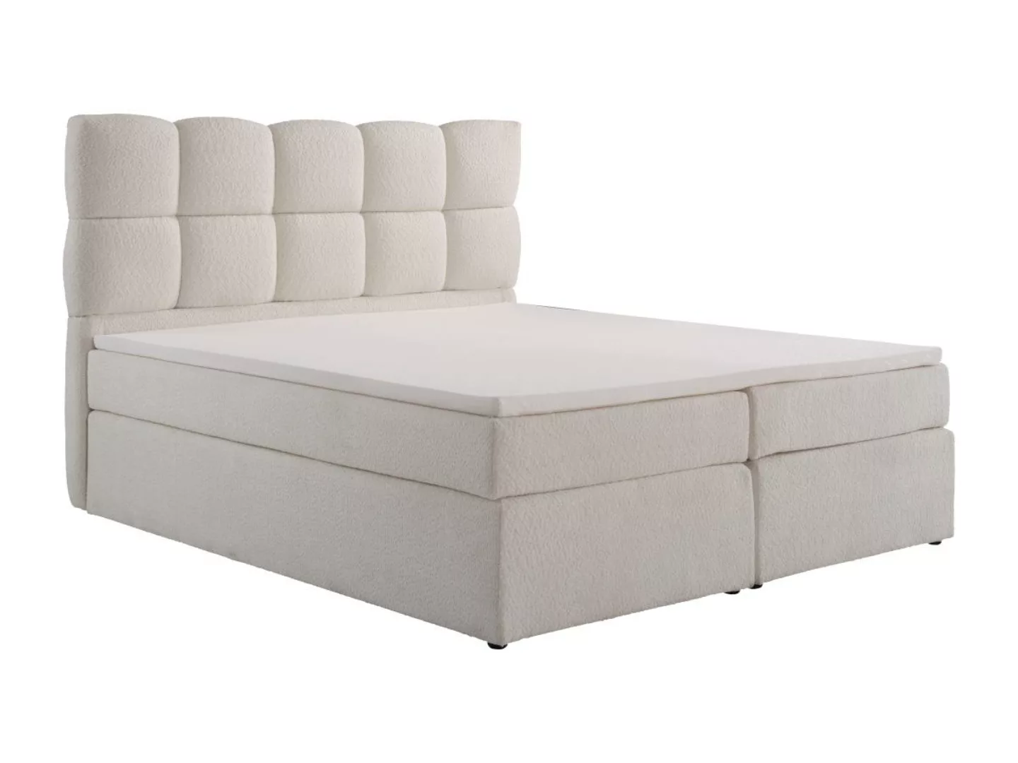 Boxspringbett mit Bett-Kopfteil + Lattenroste + Matratzen + Topper - 2 x 90 günstig online kaufen