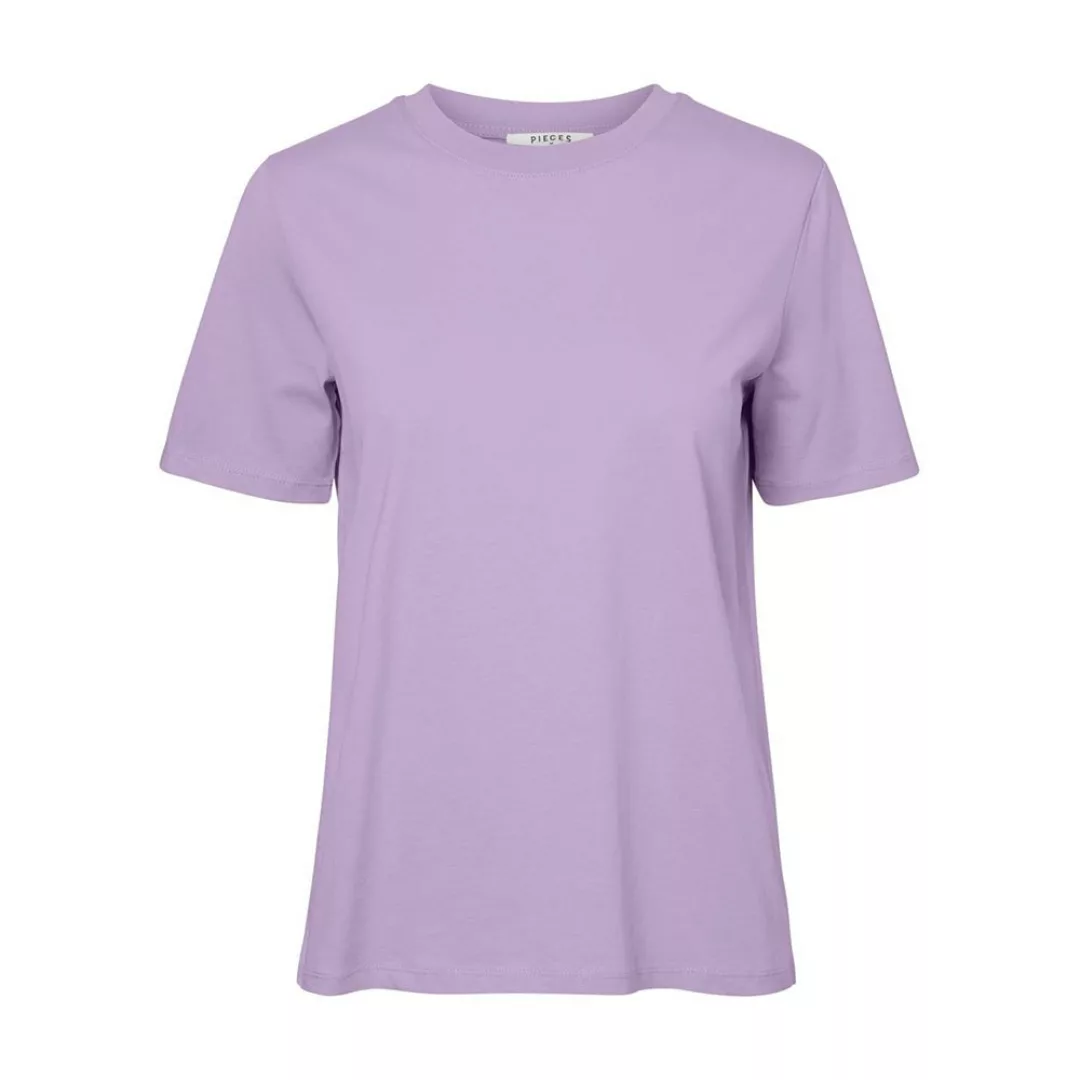 Pieces Ria Fold Up Solid Kurzärmeliges T-shirt XS Orchid Bloom günstig online kaufen