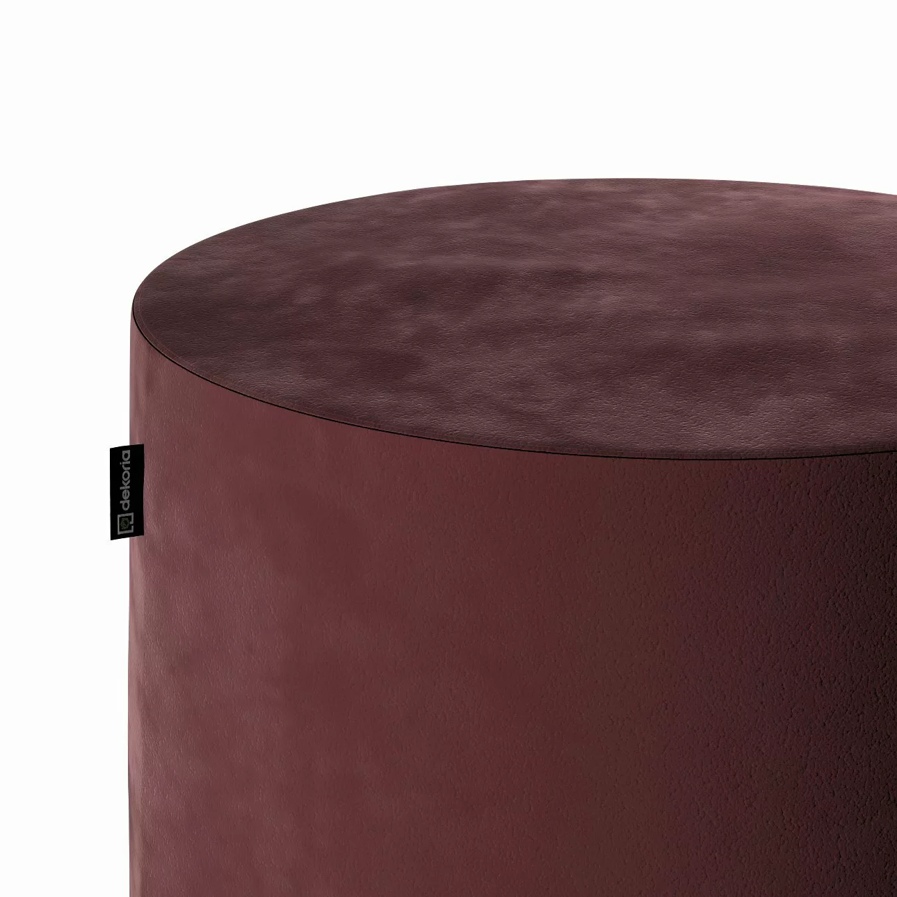 Pouf Barrel, bordeaux, ø40 cm x 40 cm, Velvet (704-26) günstig online kaufen