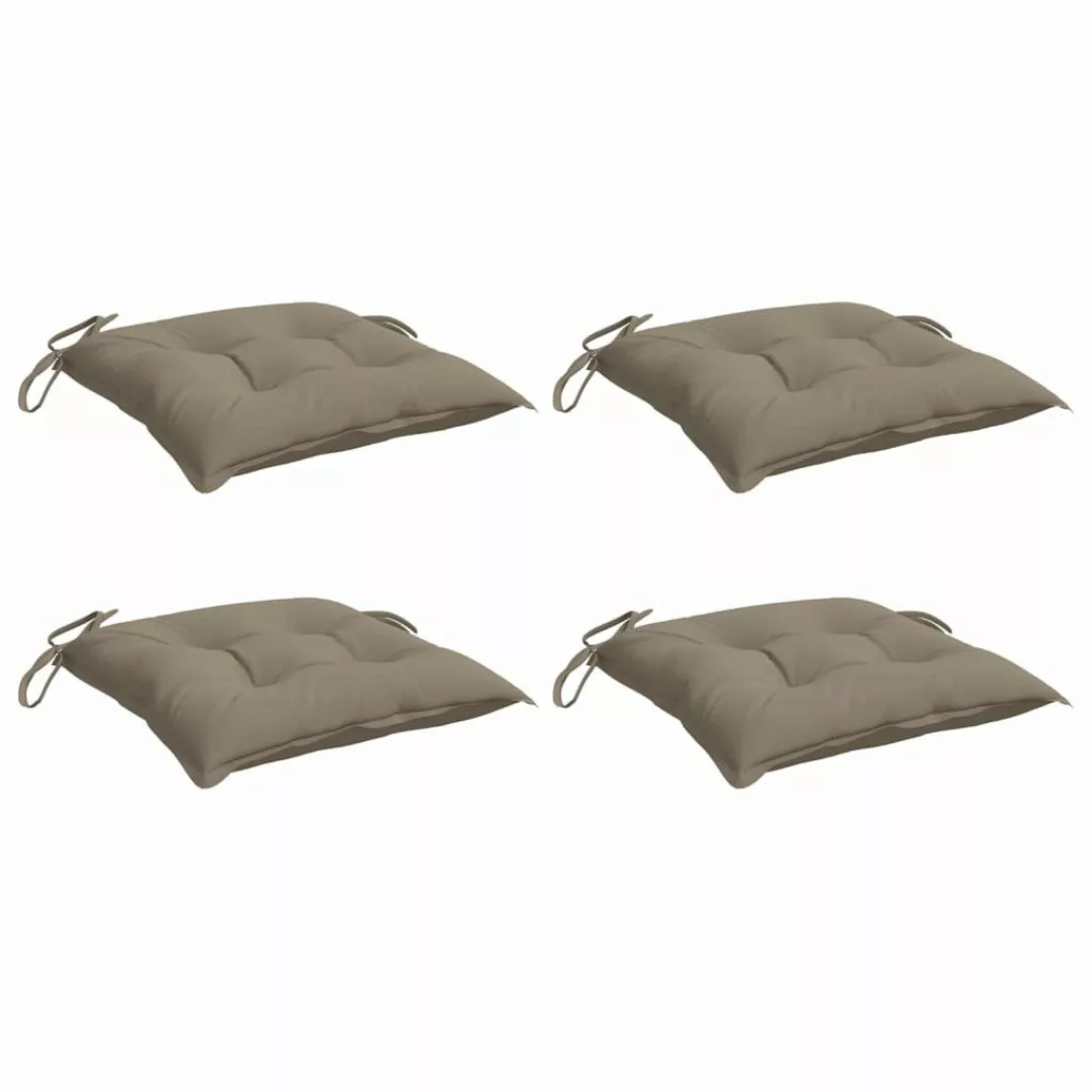 vidaXL Sitzauflage Palettenkissen 4 Stk. Taupe günstig online kaufen