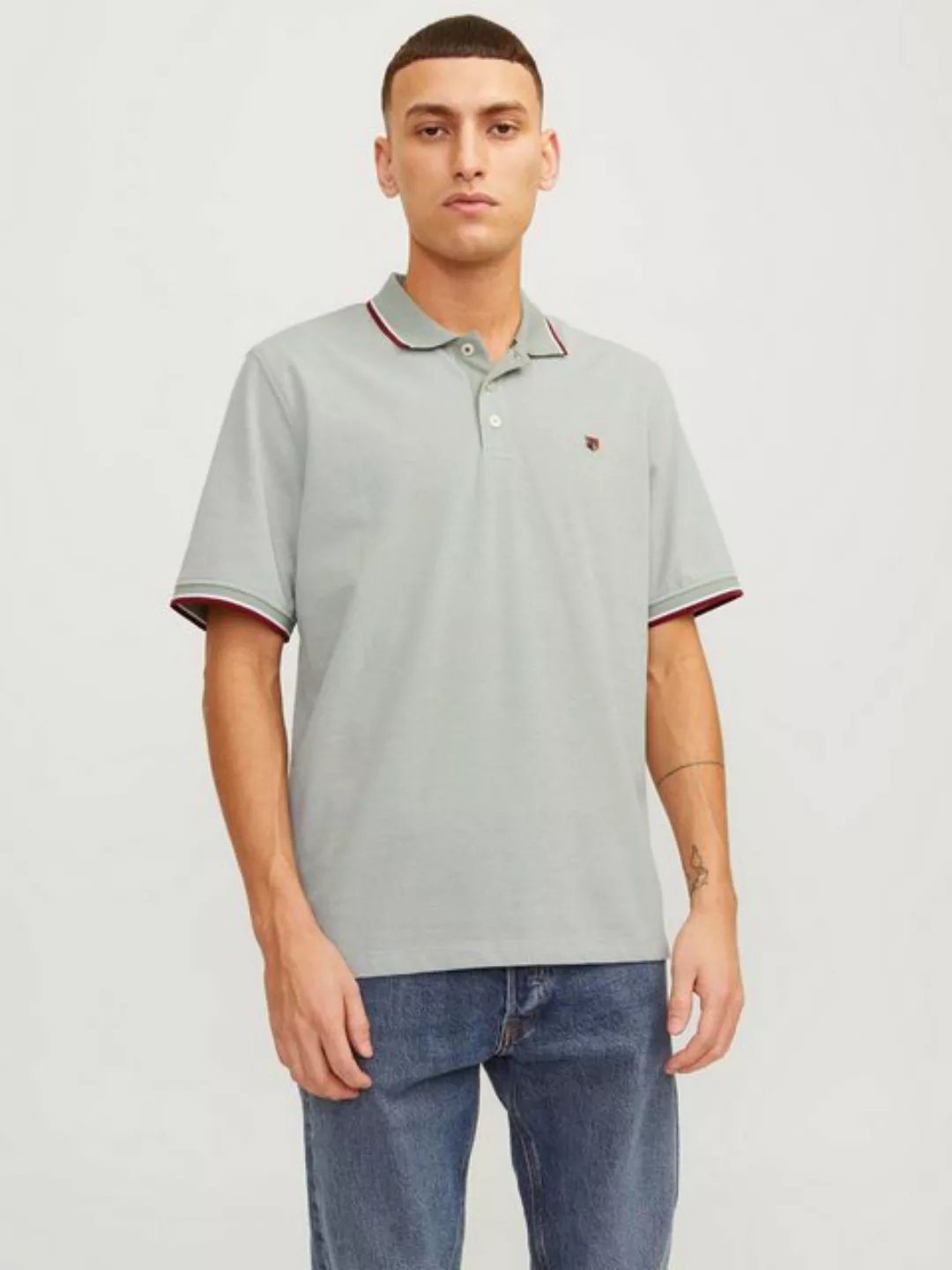 Jack & Jones T-Shirt Polo T-Shirt Pique Kurzarm Hemd Basic JPRBLUWIN 5525 i günstig online kaufen
