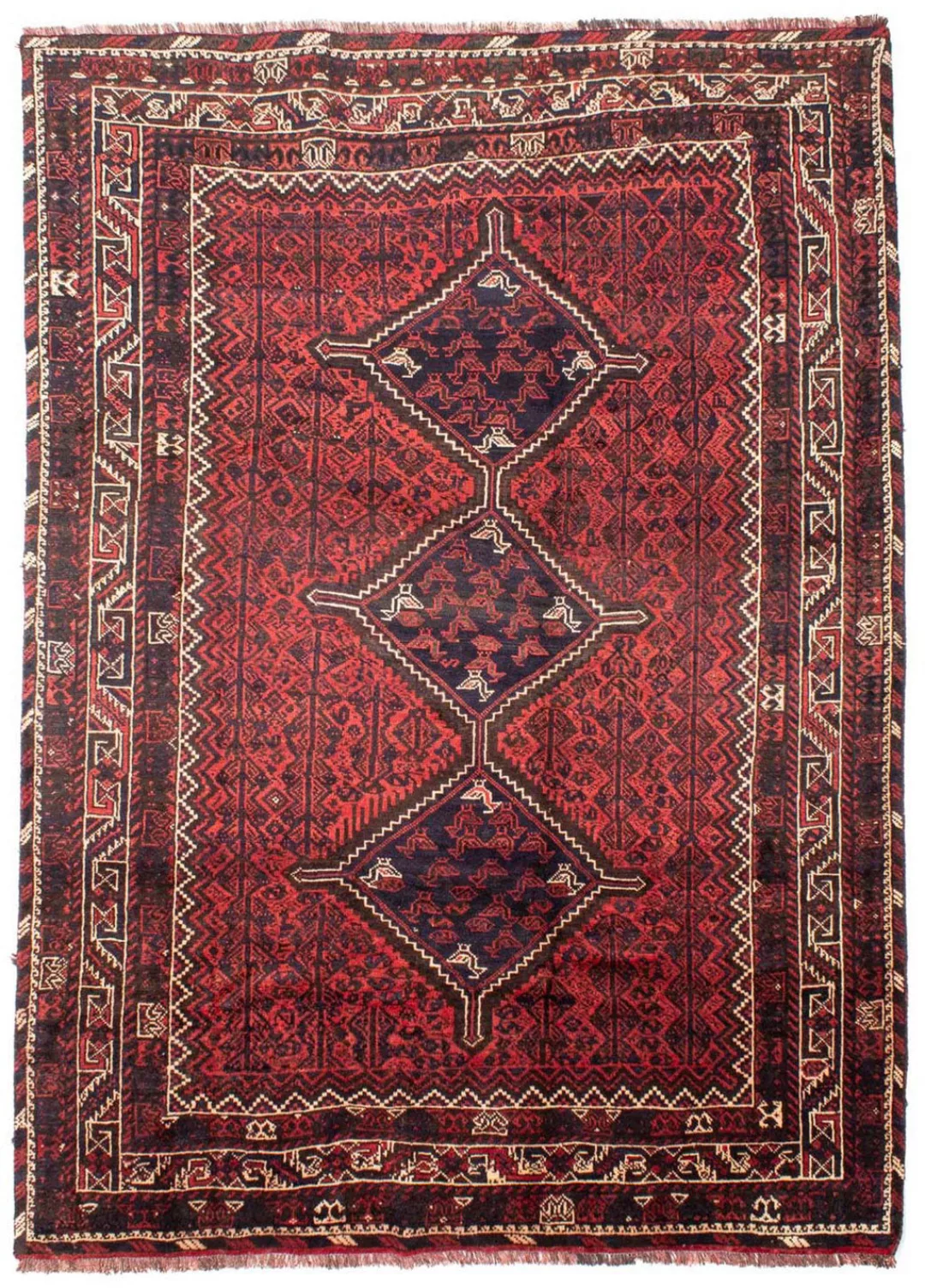 morgenland Wollteppich »Shiraz Medaillon Rosso chiaro 290 x 210 cm«, rechte günstig online kaufen