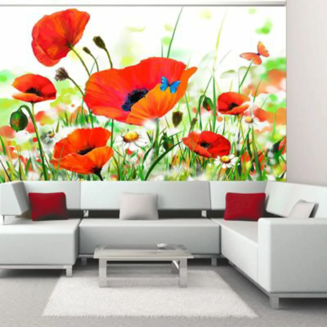 artgeist Fototapete Country poppies mehrfarbig Gr. 350 x 270 günstig online kaufen