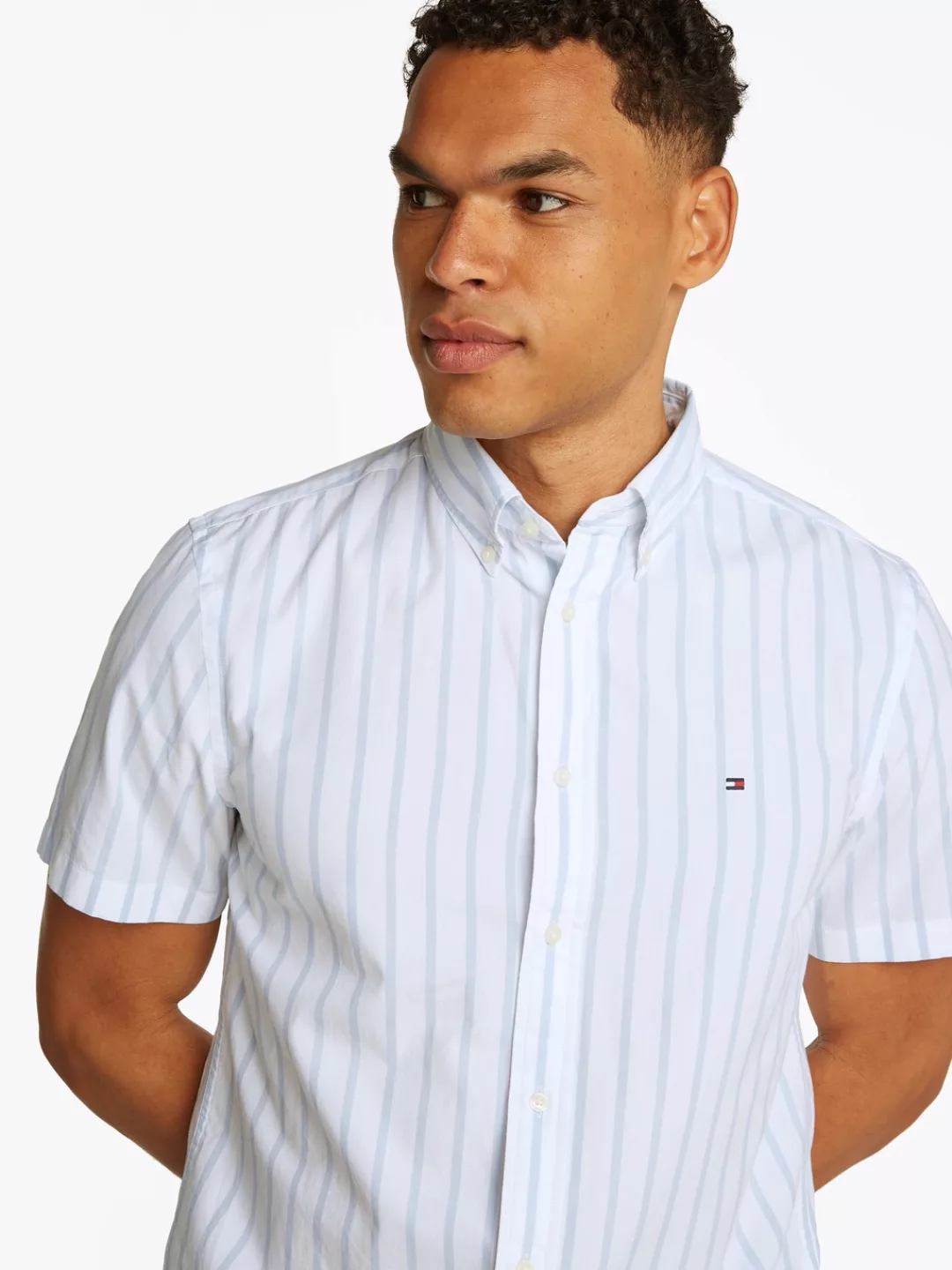 Tommy Hilfiger Kurzarmhemd "FLEX POPLIN STP SHIRT S/S" günstig online kaufen