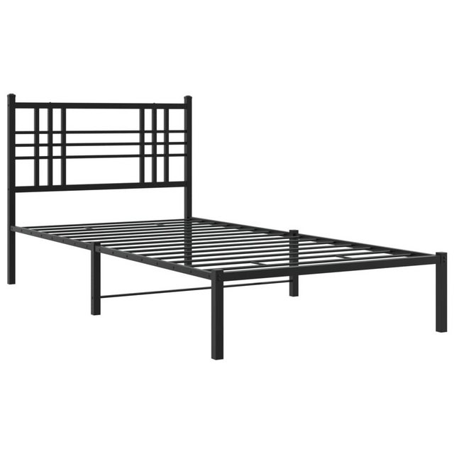 vidaXL Bett Bettgestell mit Kopfteil Metall Schwarz 100x200 cm günstig online kaufen