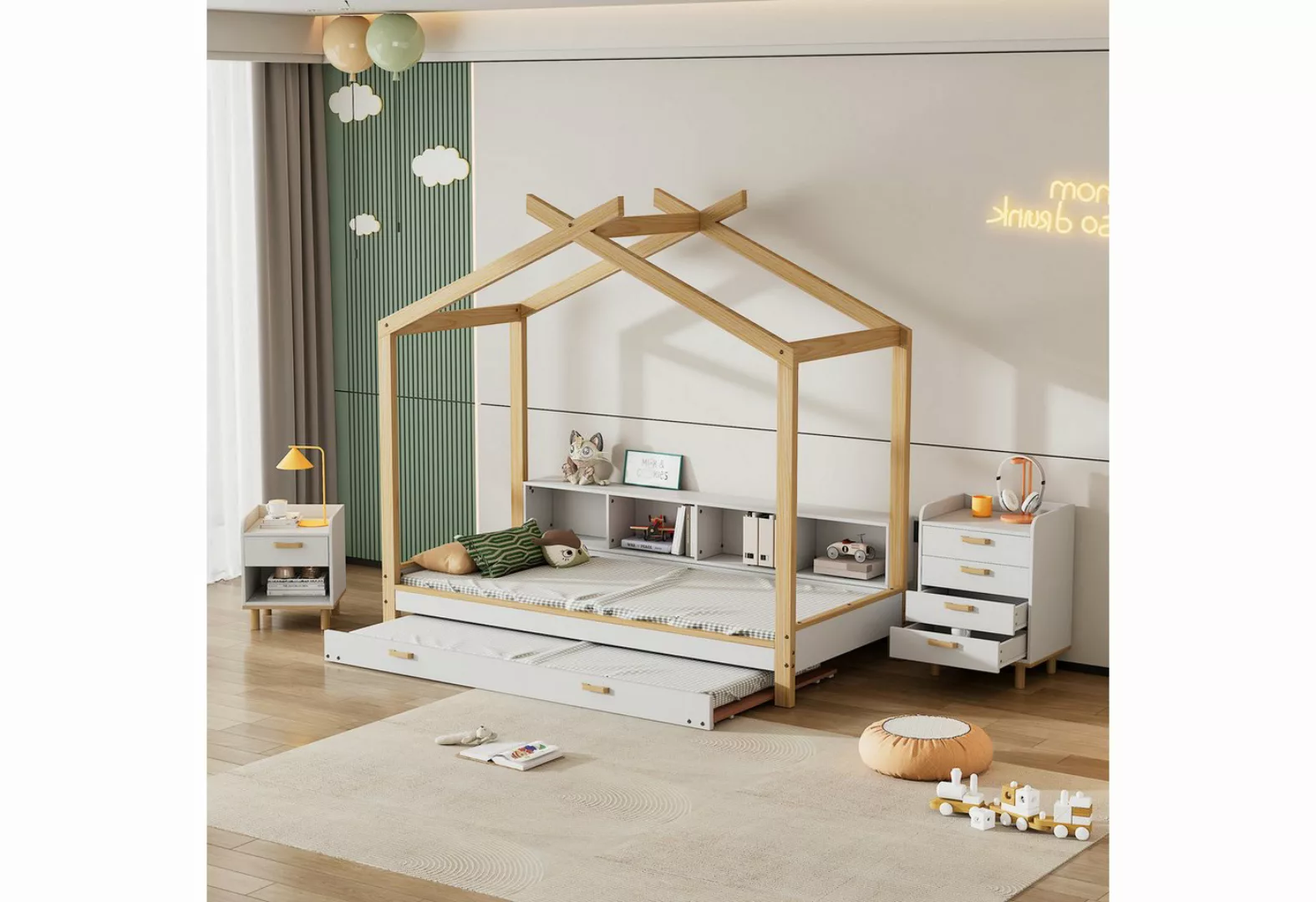 Gotagee Hausbett Kinderzimmerkombination Komplettschlafzimmer Set Hausbett günstig online kaufen