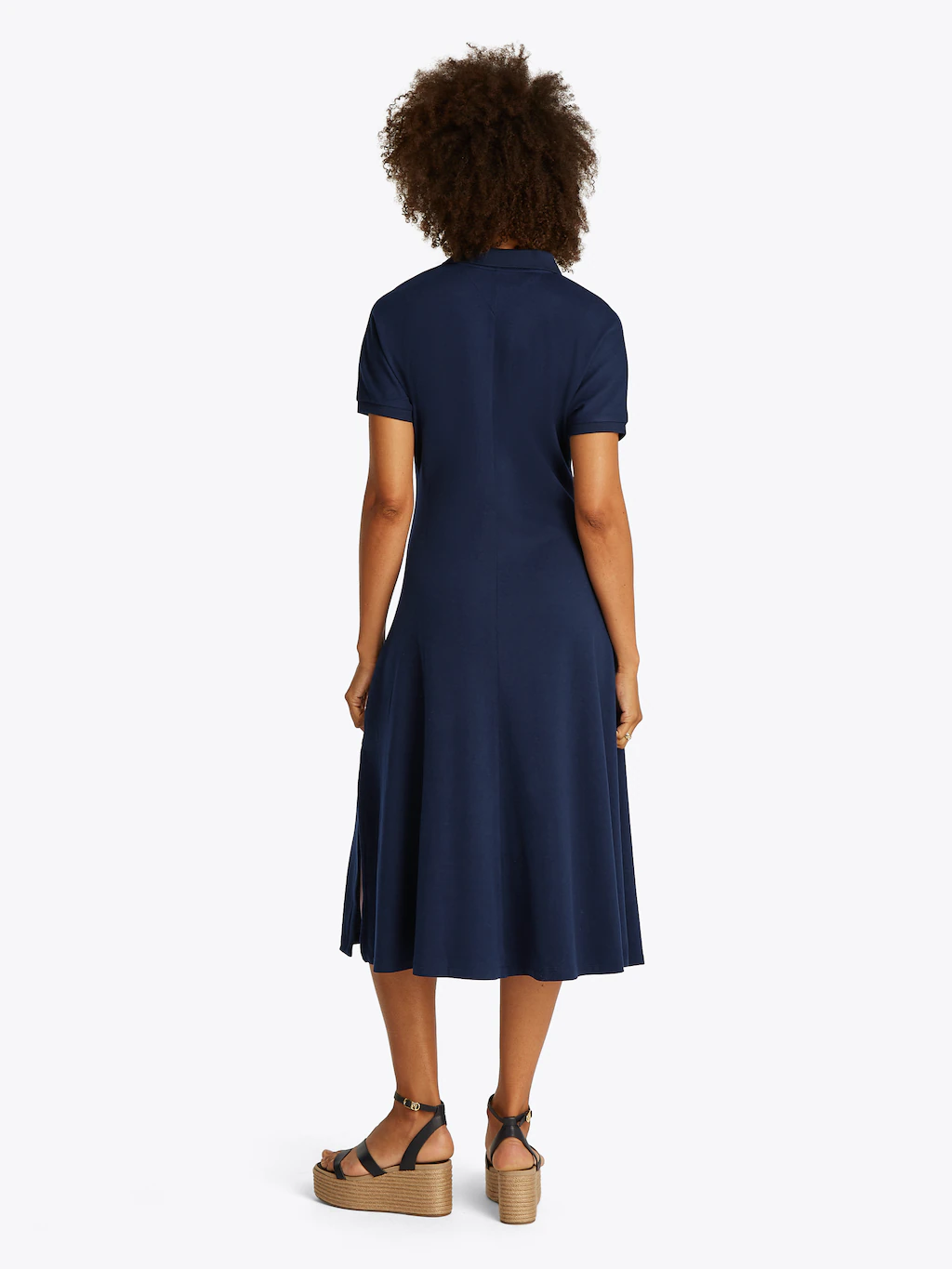 Tommy Hilfiger Polokleid "LYOCELL OPEN-NK MIDI DRESS", in Midi-Länge, mit a günstig online kaufen