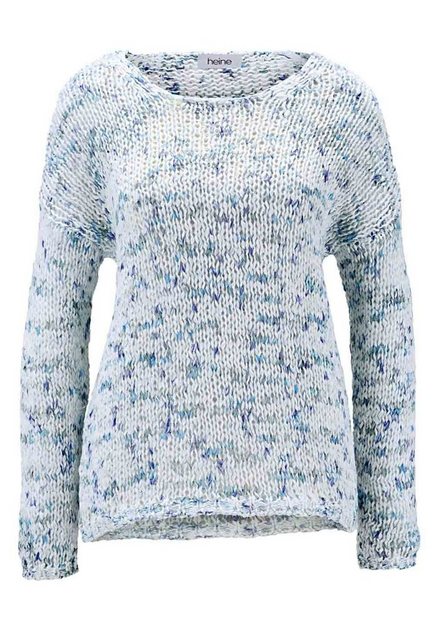 heine Troyer HEINE Damen Grobstrickpullover, blau-bunt günstig online kaufen