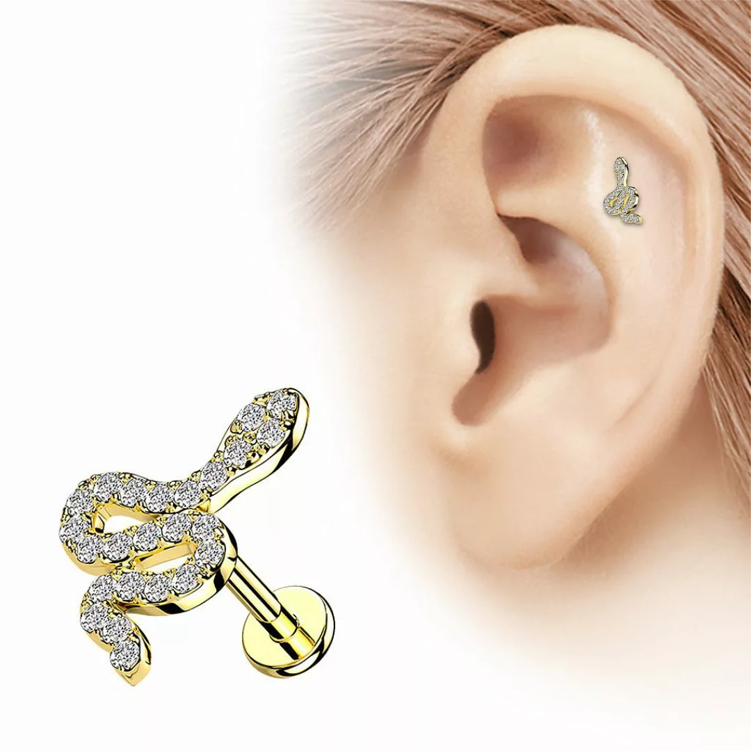 Taffstyle Piercing-Set Tragus Knorpel Piercing flach günstig online kaufen