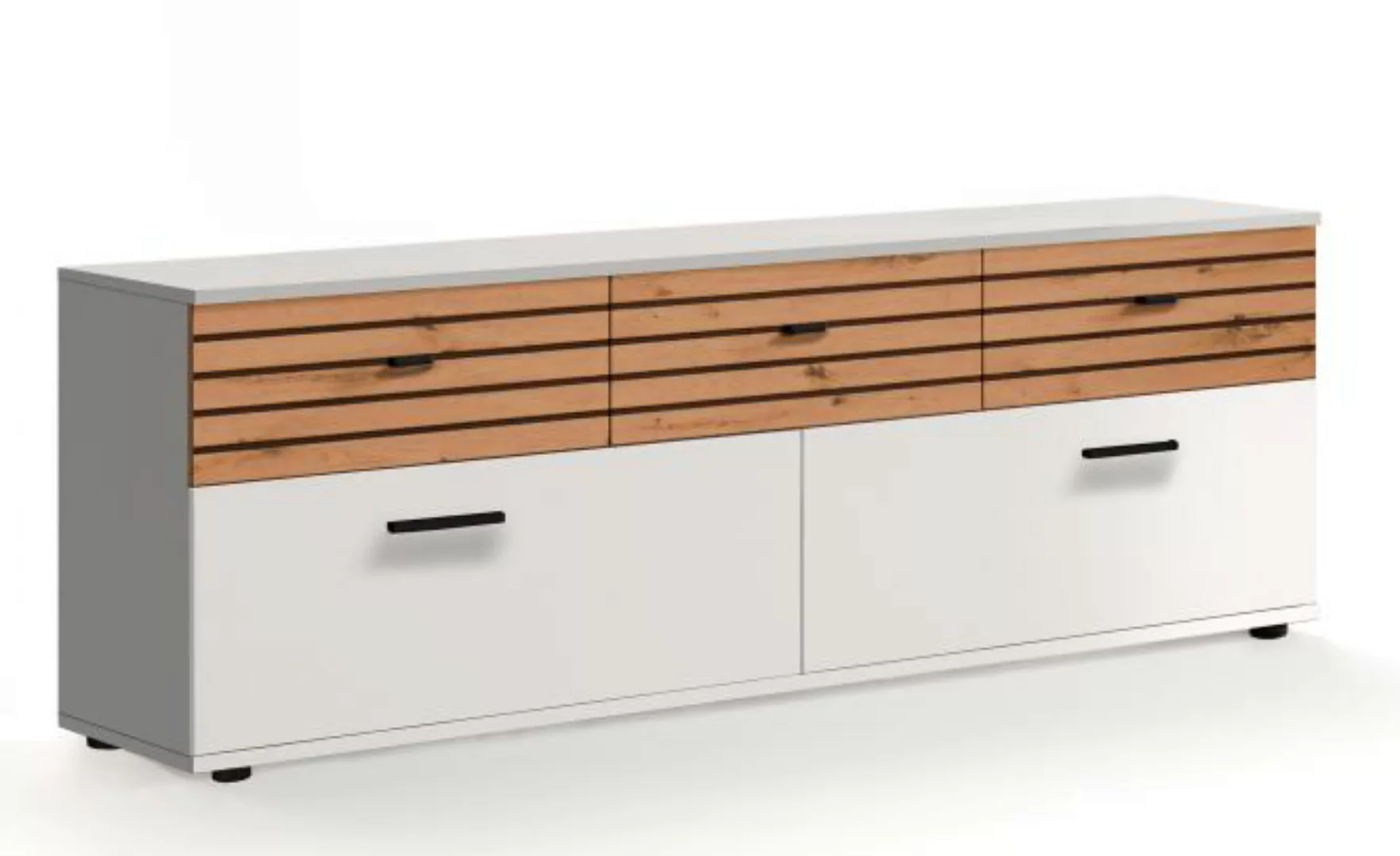 BARLET 003 TV Lowboard von Forestdream A6BL00003 Weiss/Braun günstig online kaufen