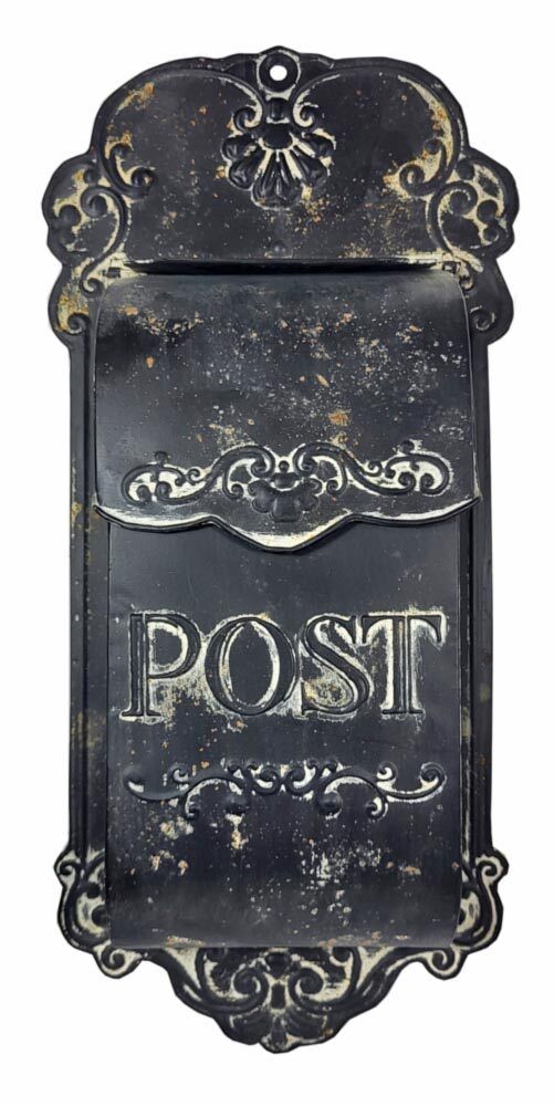 Briefkasten POST Zink Vintage Postkasten Schwarz patiniert Landhausstil günstig online kaufen