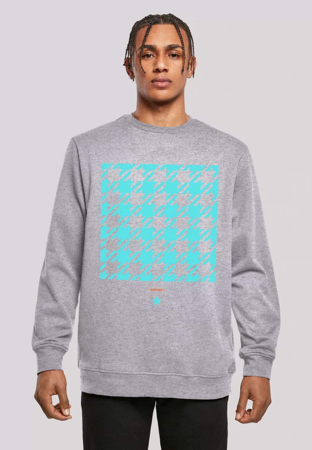 F4NT4STIC Kapuzenpullover "Hahnentritt Karo blau", Print günstig online kaufen