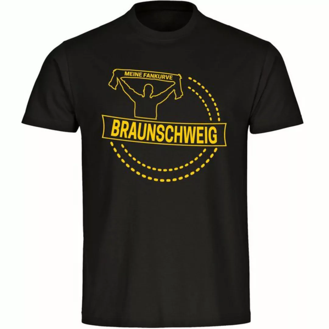 multifanshop T-Shirt Herren Braunschweig - Meine Fankurve - Männer günstig online kaufen