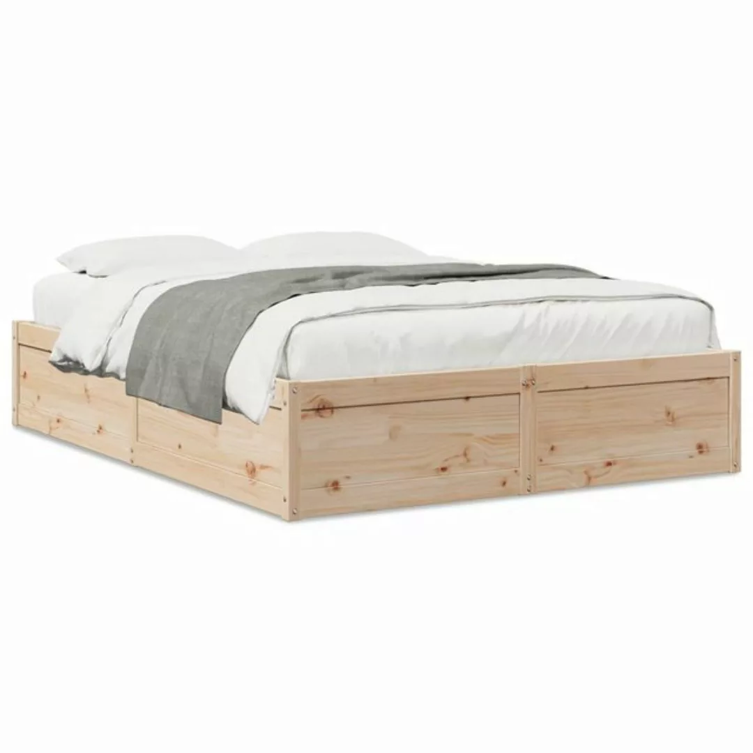 vidaXL Bett, Massivholzbett ohne Matratze 160x200 cm Kiefernholz günstig online kaufen