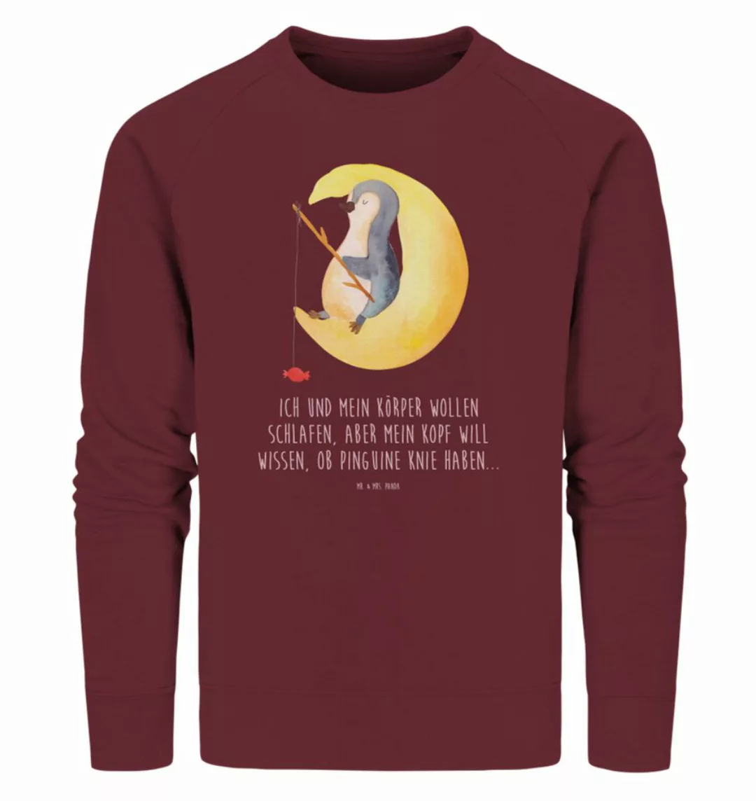 Mr. & Mrs. Panda Longpullover Größe L Pinguin Mond - Burgundy - Geschenk, P günstig online kaufen