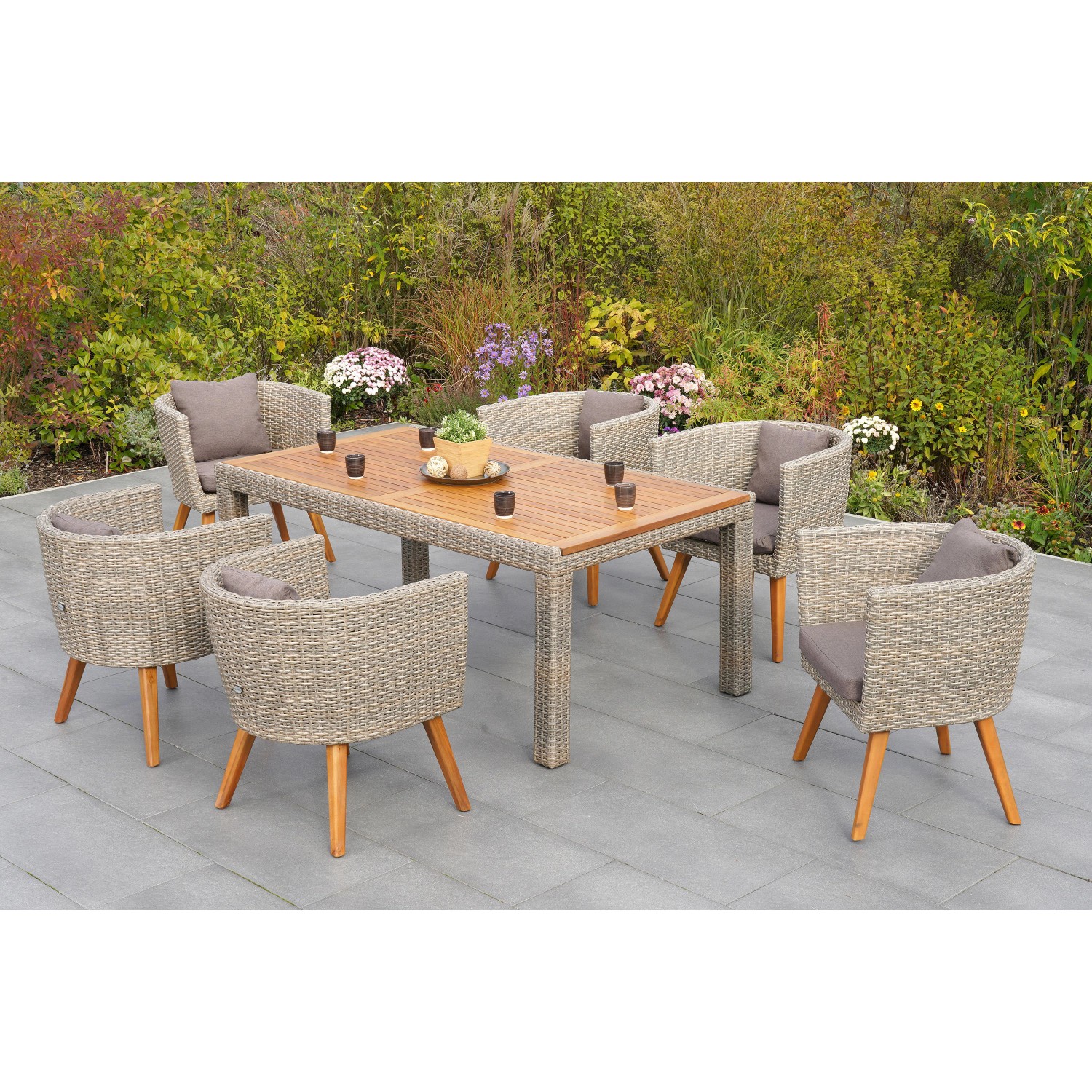 Merxx Imperia Set 7-tlg. Gartentisch 180 x 100 cm günstig online kaufen