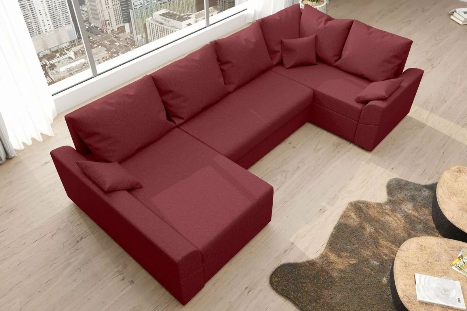 99rooms Wohnlandschaft Bailey, U-Form, Eckcouch, Sofa, Sitzkomfort, mit Bet günstig online kaufen