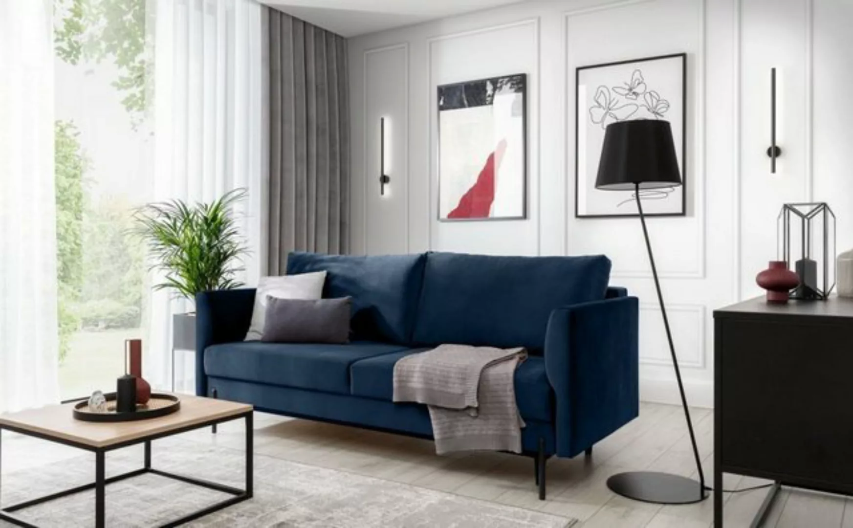 Luxusbetten24 Schlafsofa Designer Sofa Renila, mit Schlaffunktion und Staur günstig online kaufen