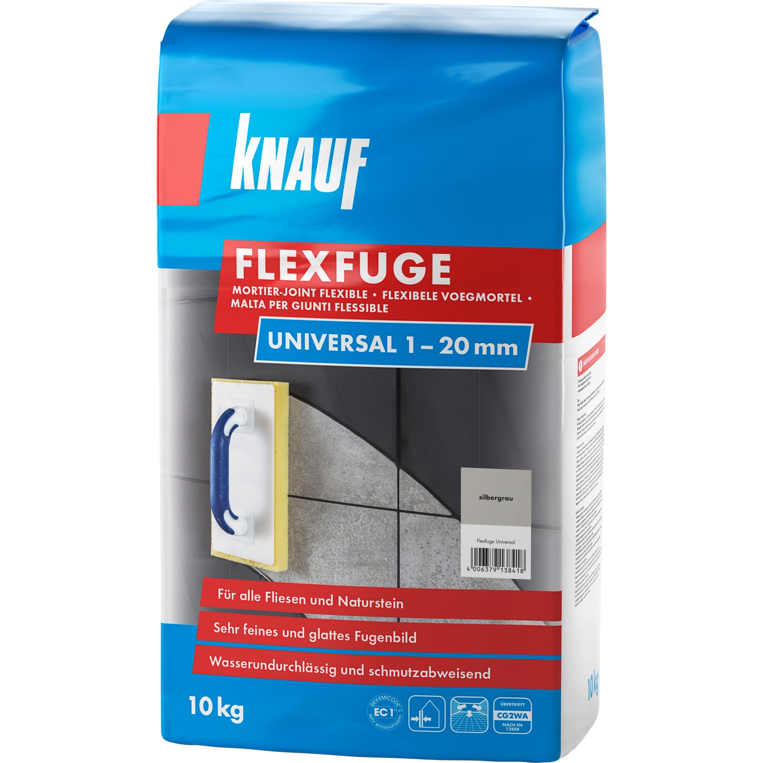 Knauf Fugenmörtel Flexfuge Universal Silbergrau 10 kg günstig online kaufen