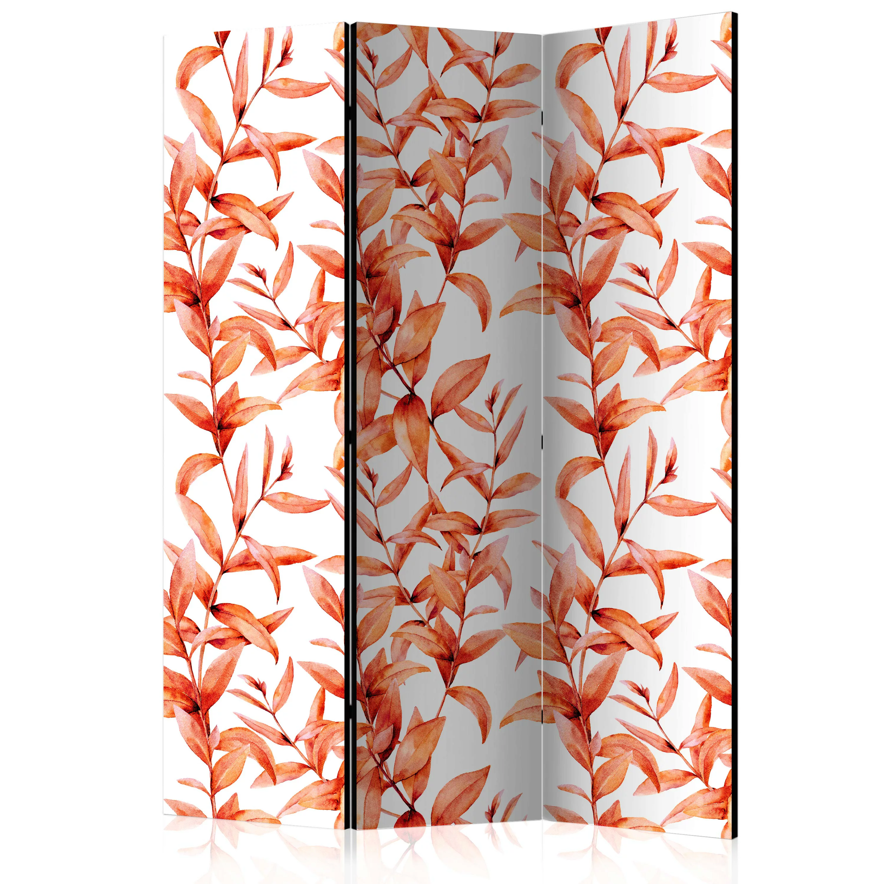 3-teiliges Paravent - Coral Leaves [room Dividers] günstig online kaufen