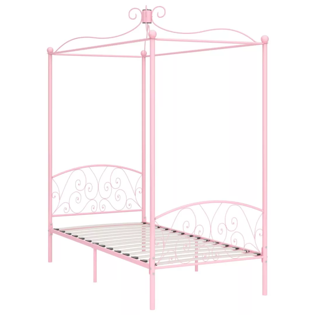 Himmelbett-gestell Rosa Metall 90 X 200 Cm günstig online kaufen