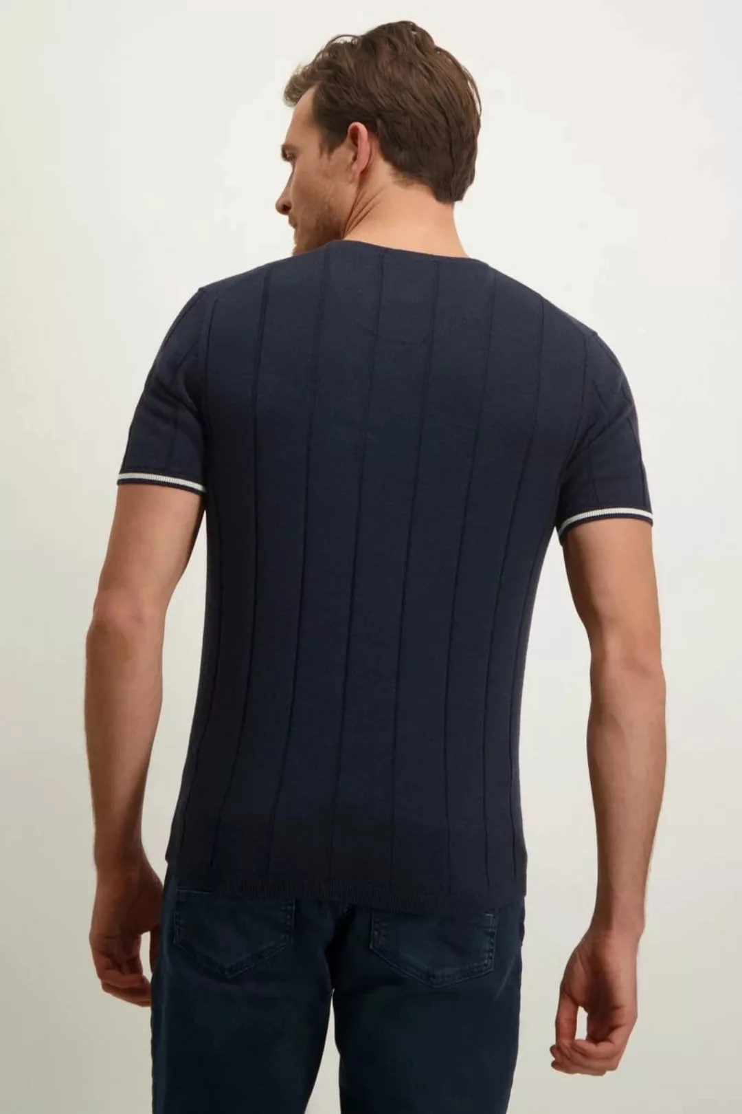 State Of Art Knitted T-Shirt Navy - Größe XL günstig online kaufen