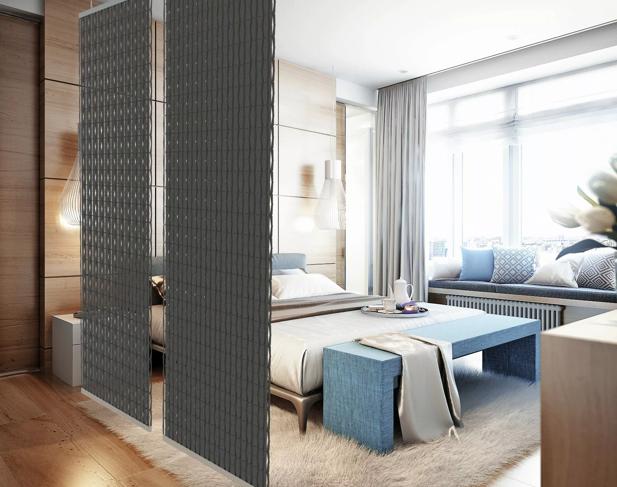 YourCasa Paravent Raumteiler hängend – Lichtdurchlässige günstig online kaufen