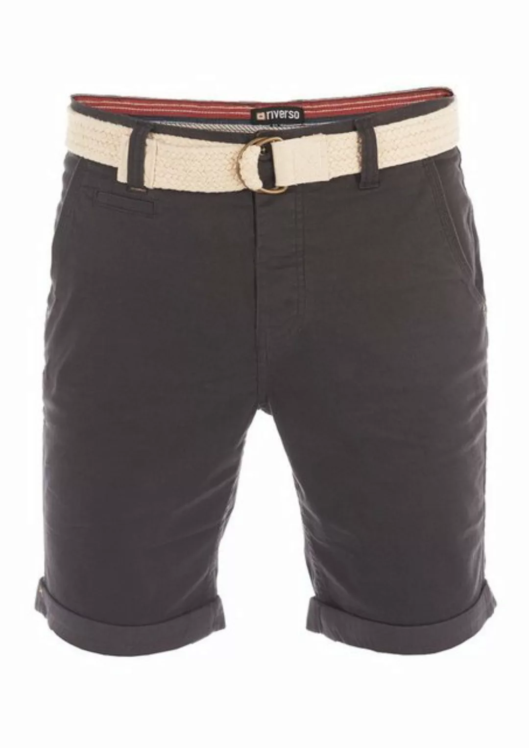 riverso Kurze Hosen Herren Sommer Chino Shorts mit Gürtel Regular Fit RIVHe günstig online kaufen