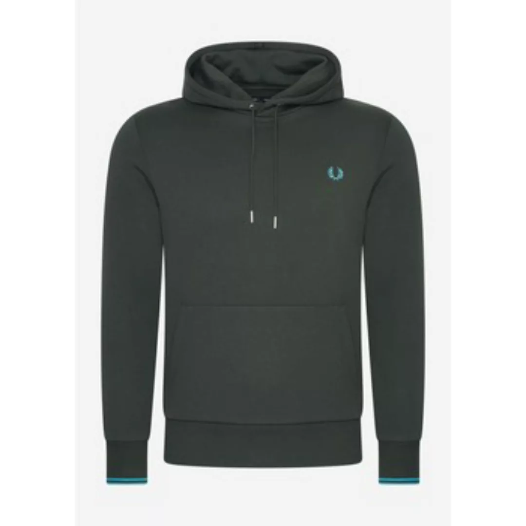 Fred Perry  Sweatshirt Kapuzenpullover mit Streifen – Nachtgrün Runaway Bay günstig online kaufen