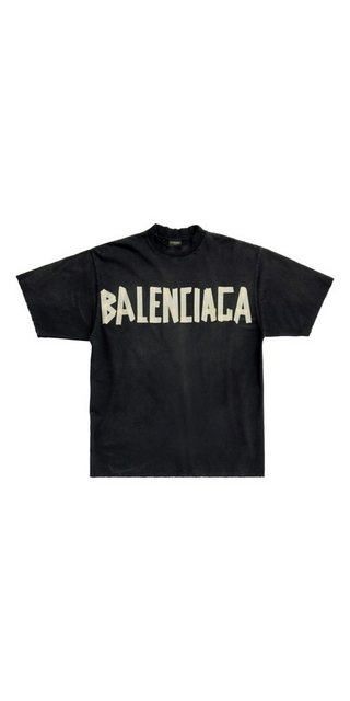 Balenciaga Print-Shirt Balenciaga Tape Optik T-Shirt Schwarz Unisex günstig online kaufen