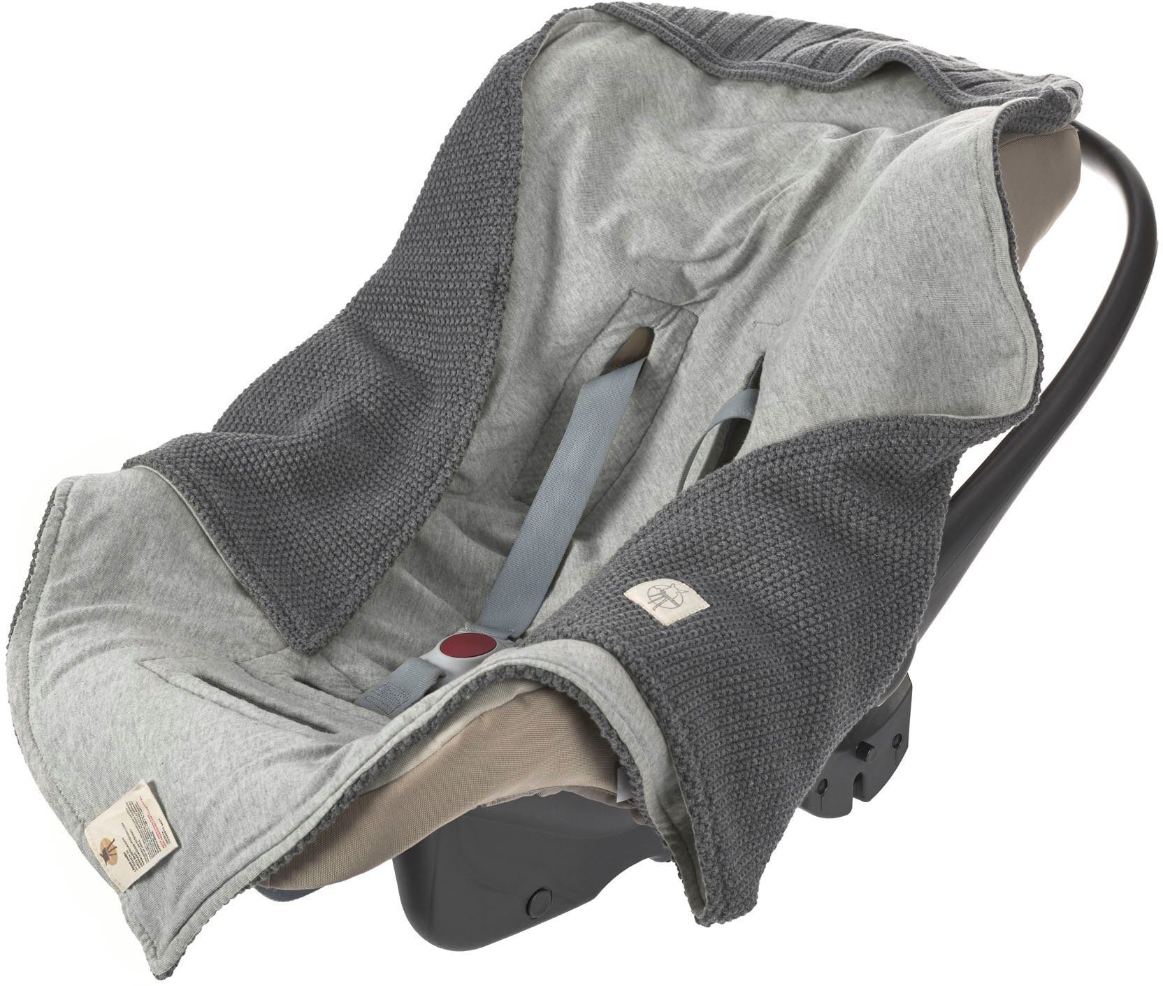 Einschlagdecke Einschlagdecke für Babyschale, anthracite, LÄSSIG, günstig online kaufen